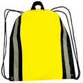 Reflective Strip Cinch Bag - Blank